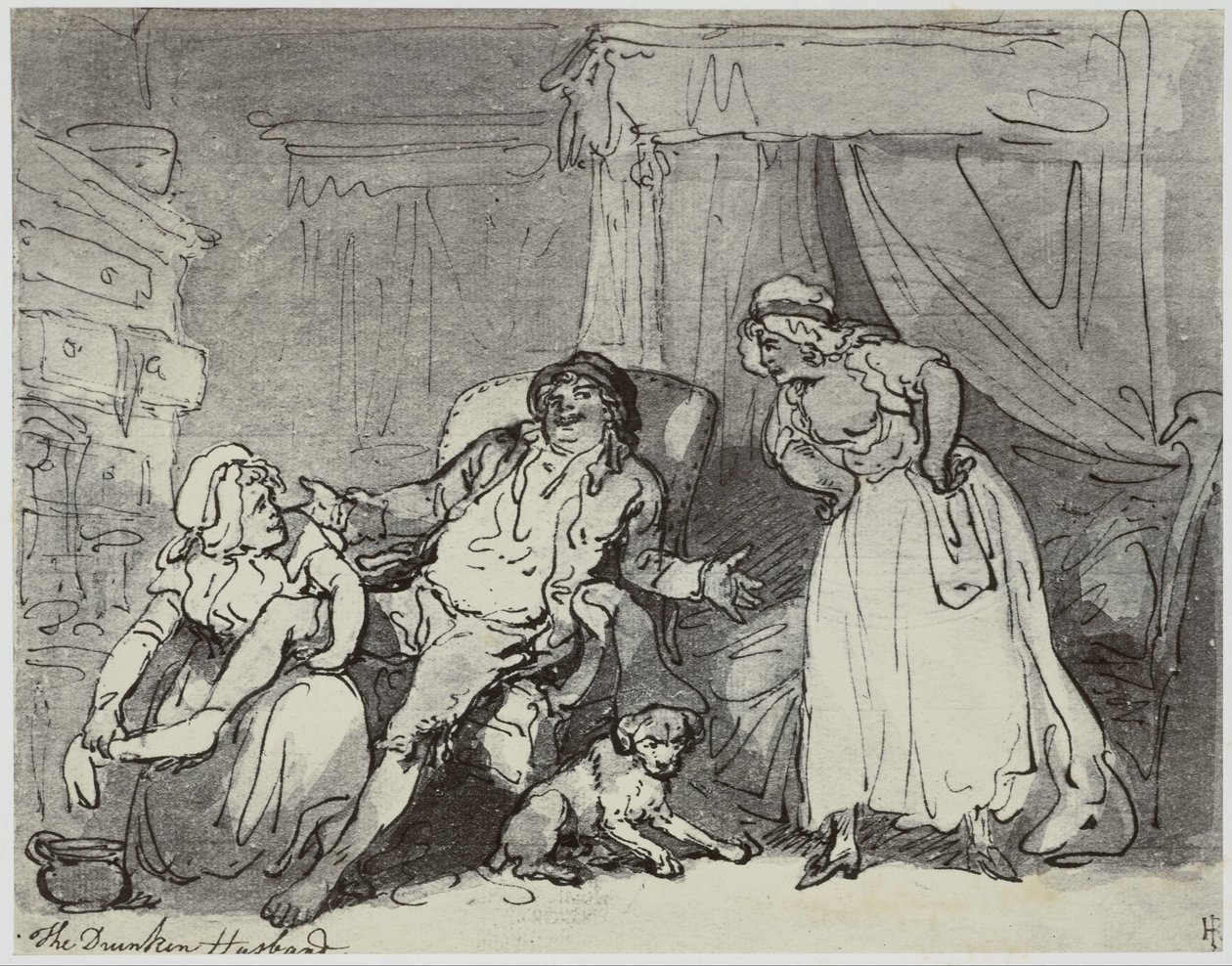 Thomas Rowlandson, Der betrunkene Ehemann von Philip Henry Delamotte