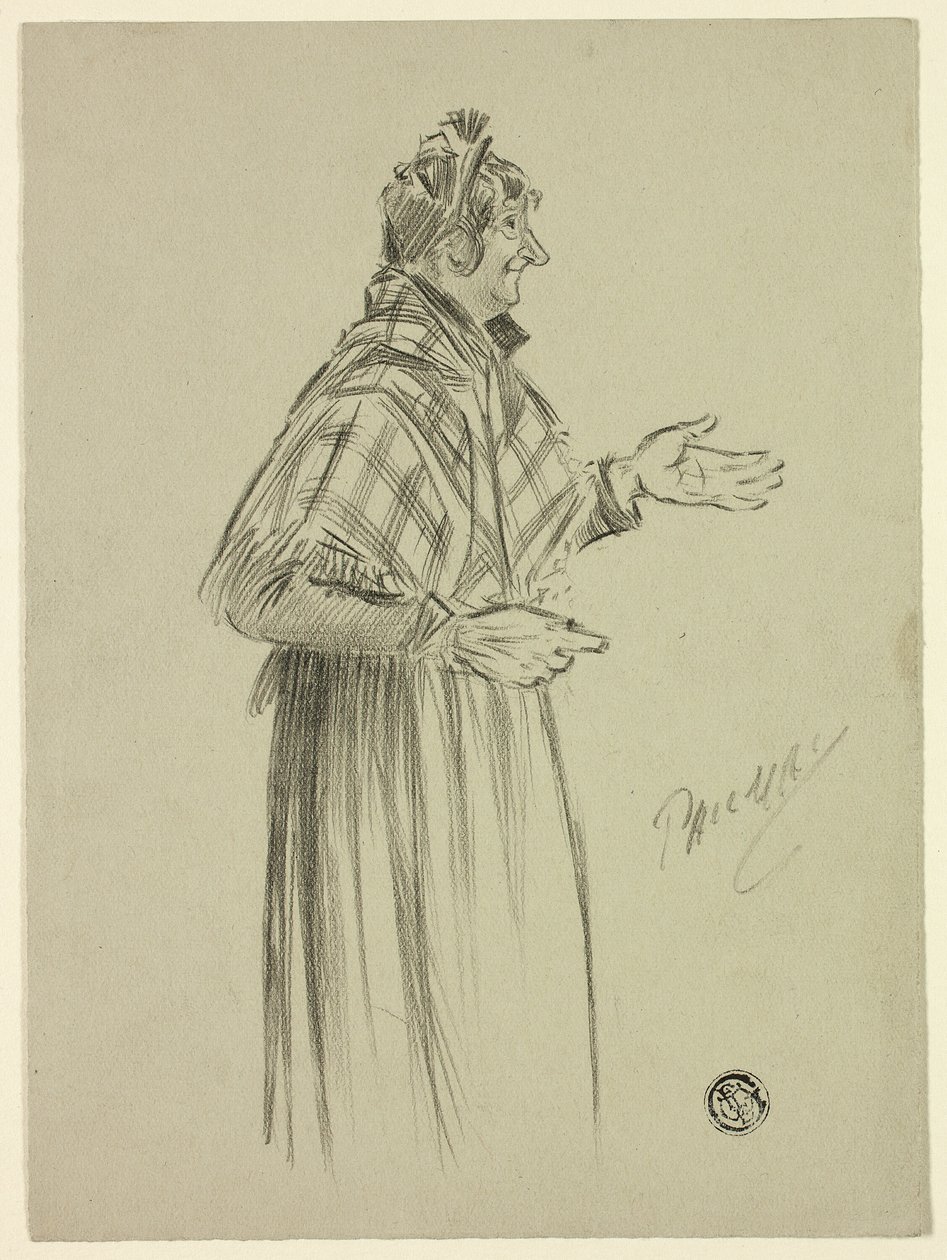 Londoner Charakter mit Schal von Philip William May