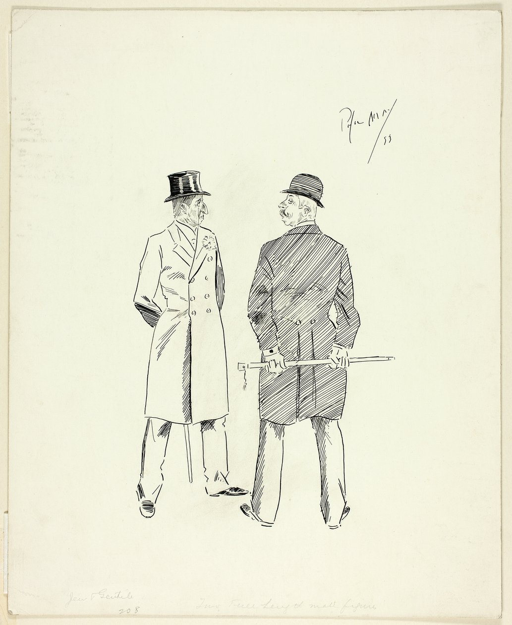 Zwei Herren mit Spazierstöcken von Philip William May