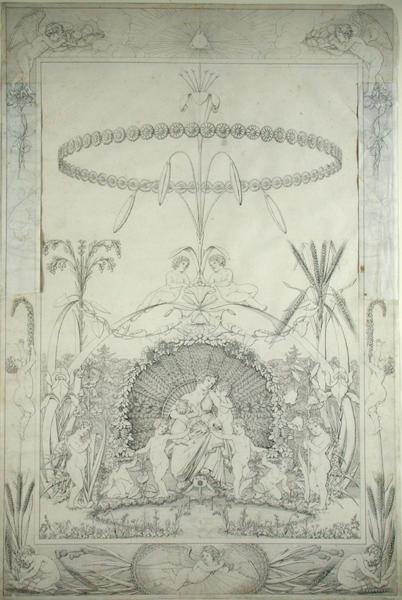Tag (Kupferentwurf und alternative Version), 1803 von Philipp Otto Runge