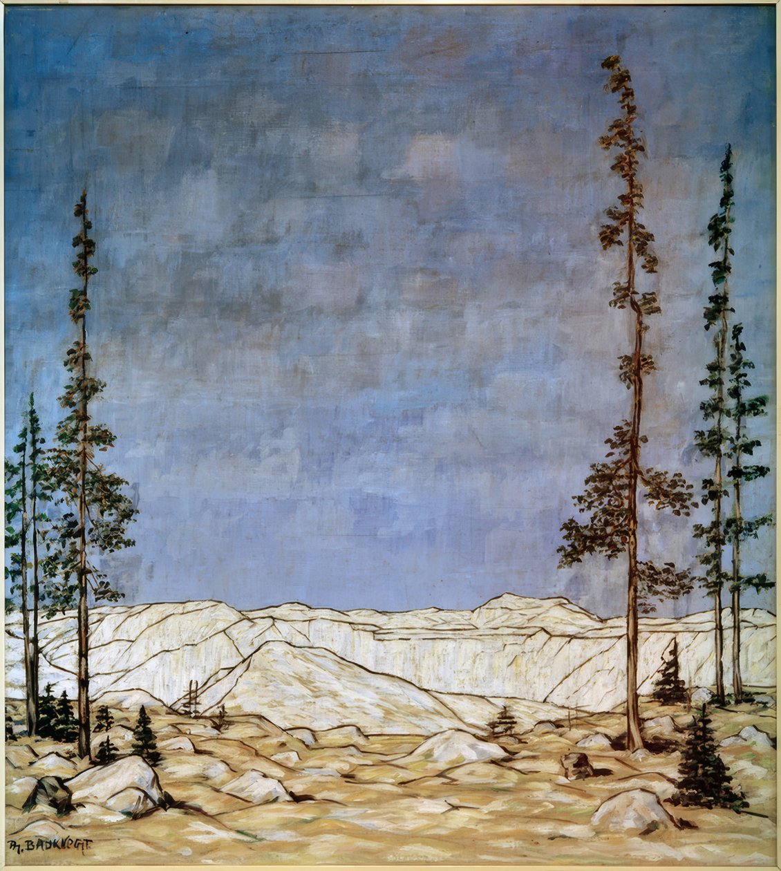 Berglandschaft (Winterlandschaft) von Philipp Bauknecht