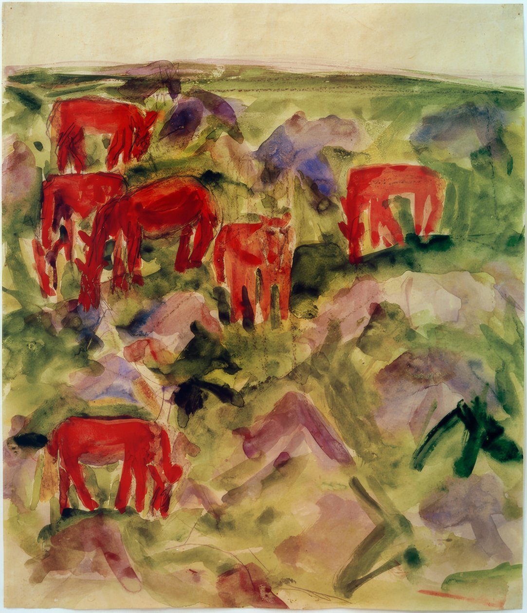 Rote Pferde von Philipp Bauknecht