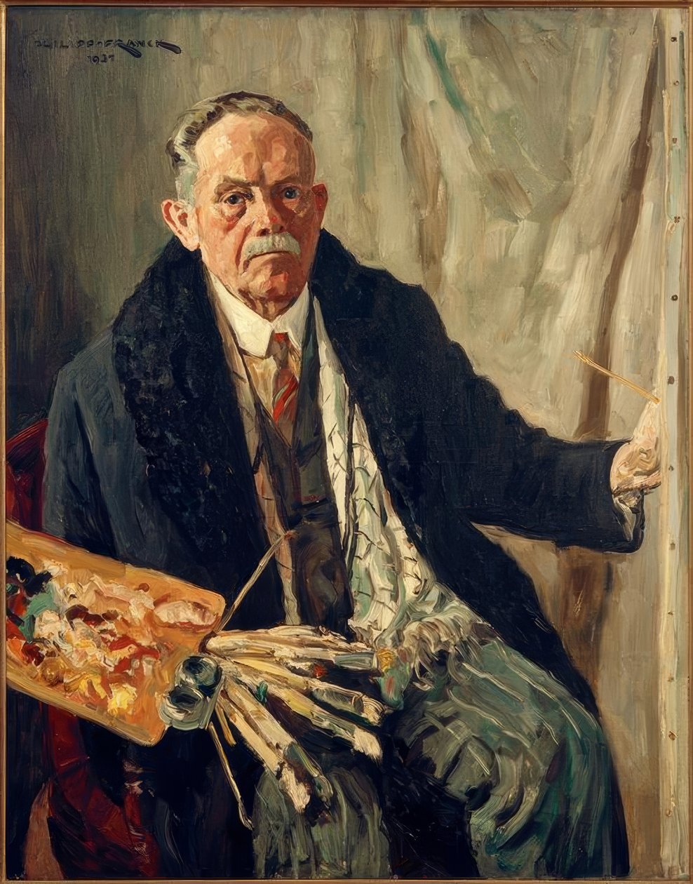 Selbstbildnis im Mantel von Philipp Franck