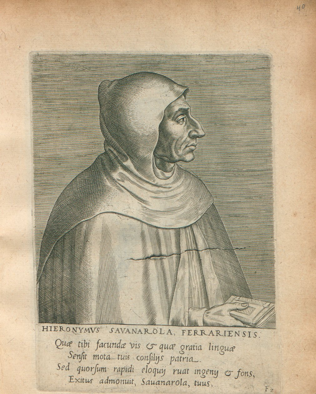 Girolamo Savonarola, 1572 von Philipp Galle