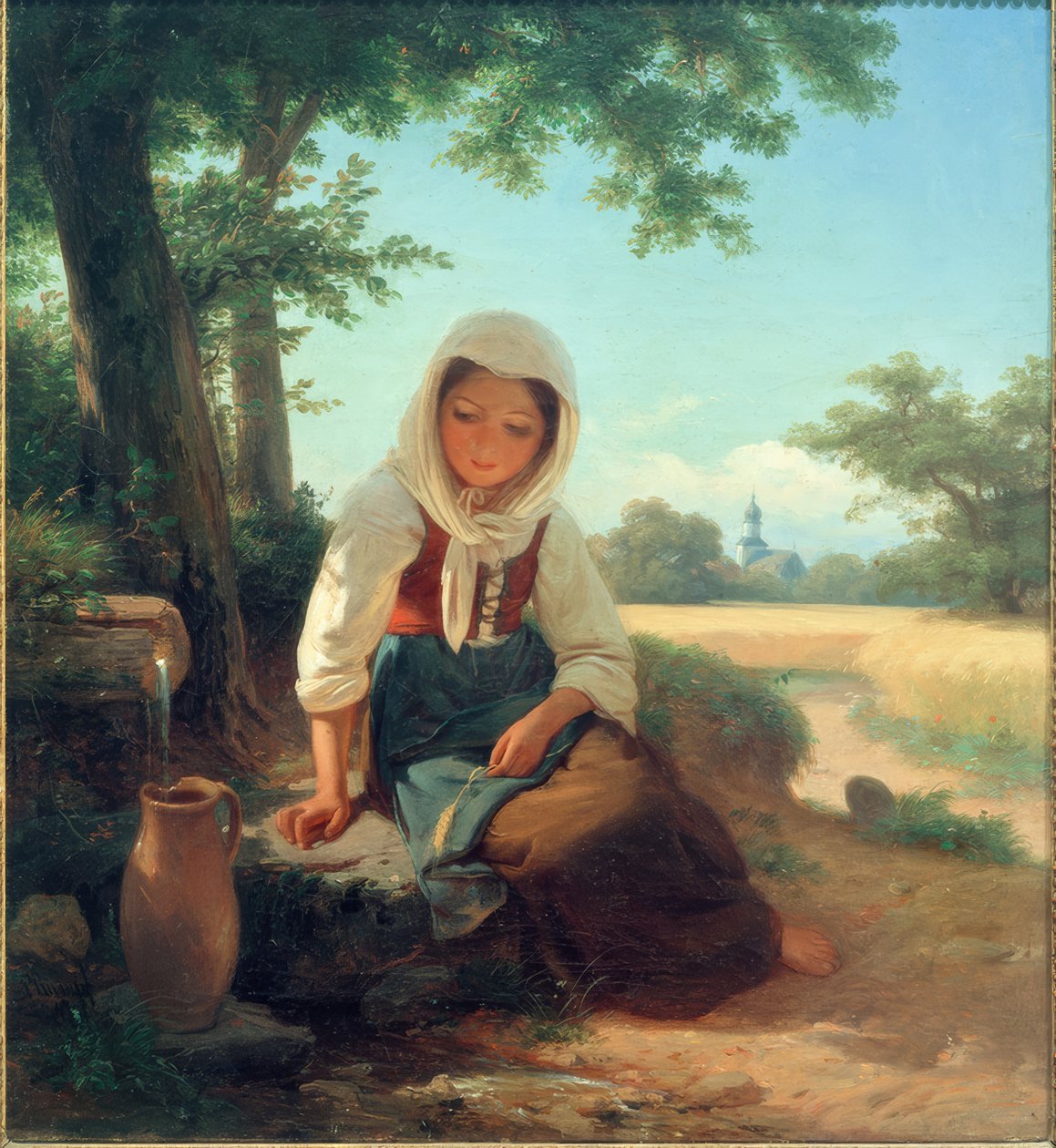 Mädchen am Brunnen von Philipp Rumpf