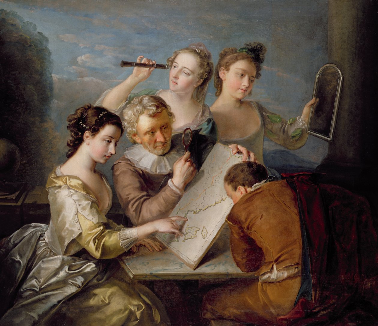 Der Sinn des Sehens, um 1744-47 von Philippe Mercier
