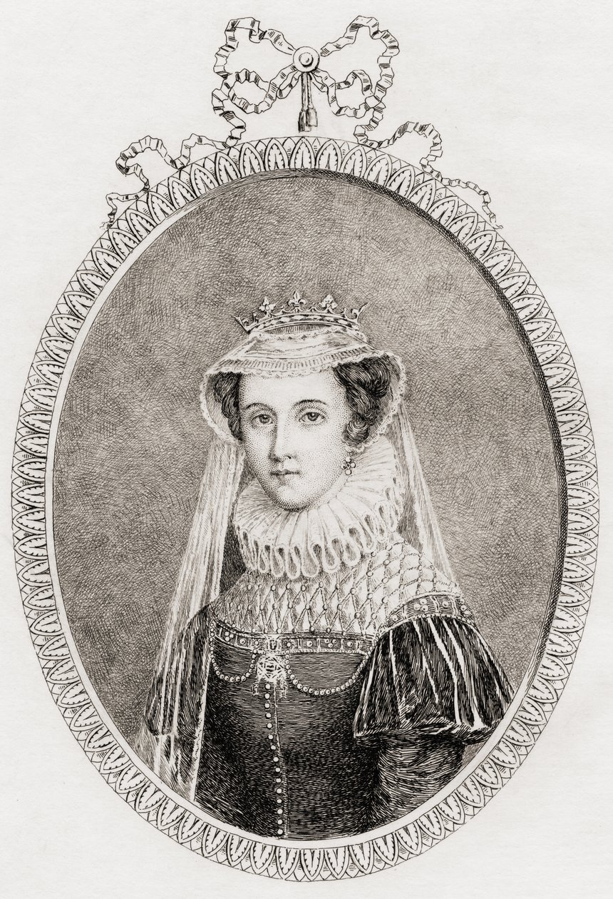 Maria Stuart, Königin von Schottland (1542-87) von Philippe after Mercier