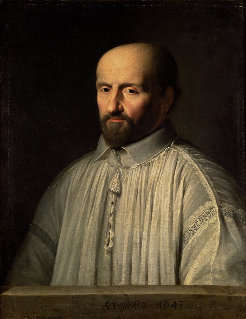 Porträt des Abtes von Saint Cyran, ca. 1643 von Philippe de Champaigne