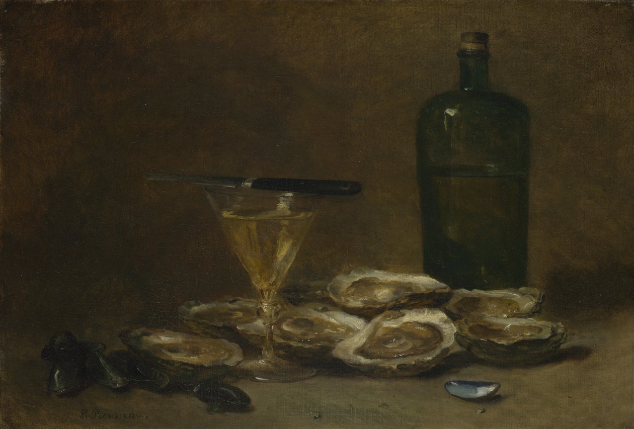 Stillleben mit Austern, 1875-1877 von Philippe Rousseau