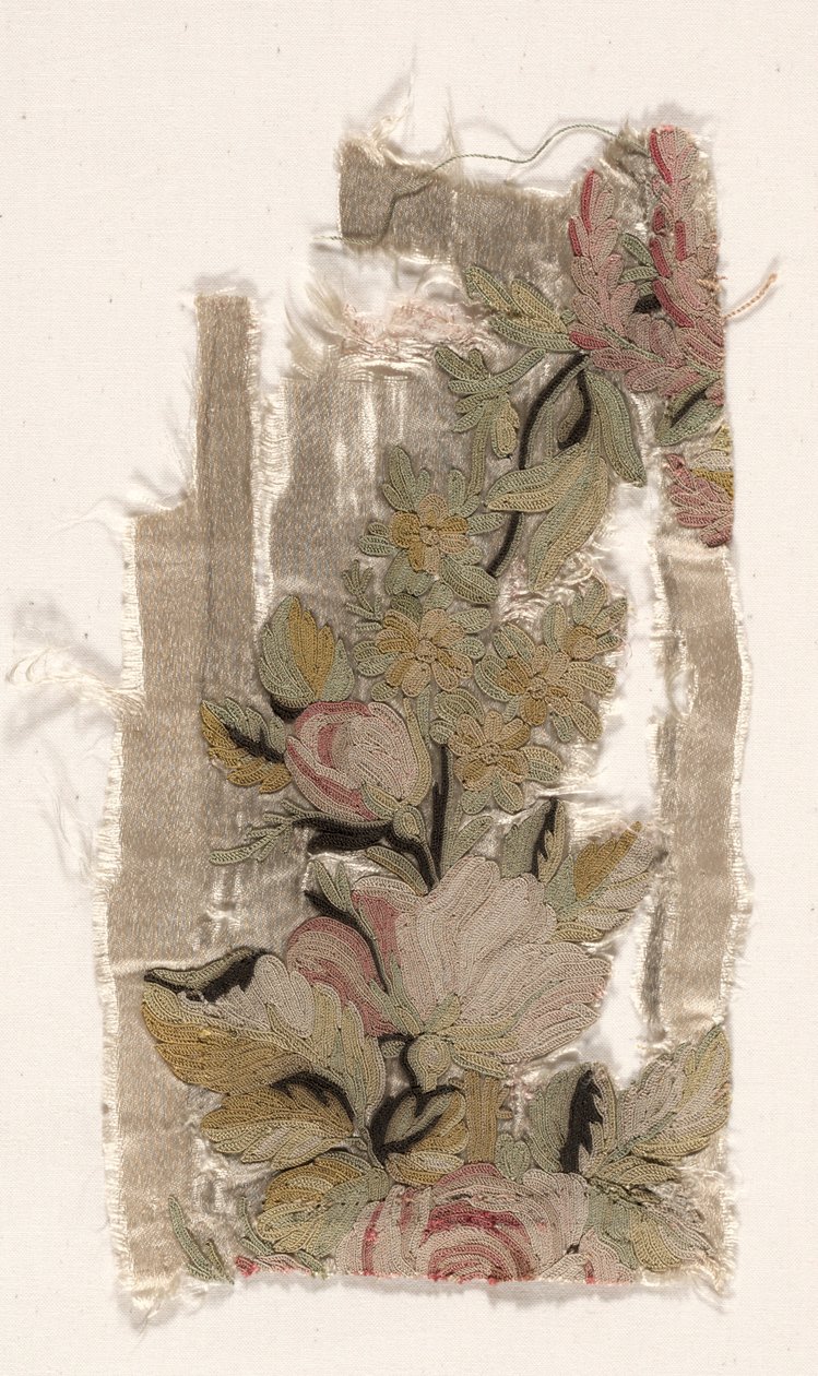 Bettdeckenfragment, um 1760-1770 von Philippe de Lasalle