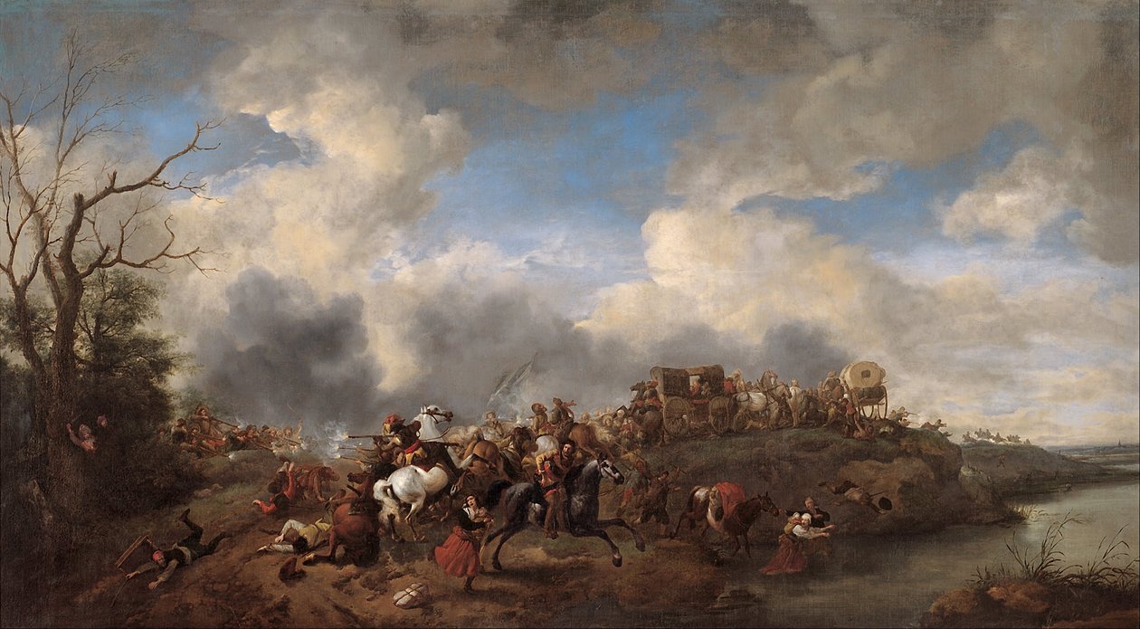 Eine Kavallerieschlacht von Philips Wouwerman