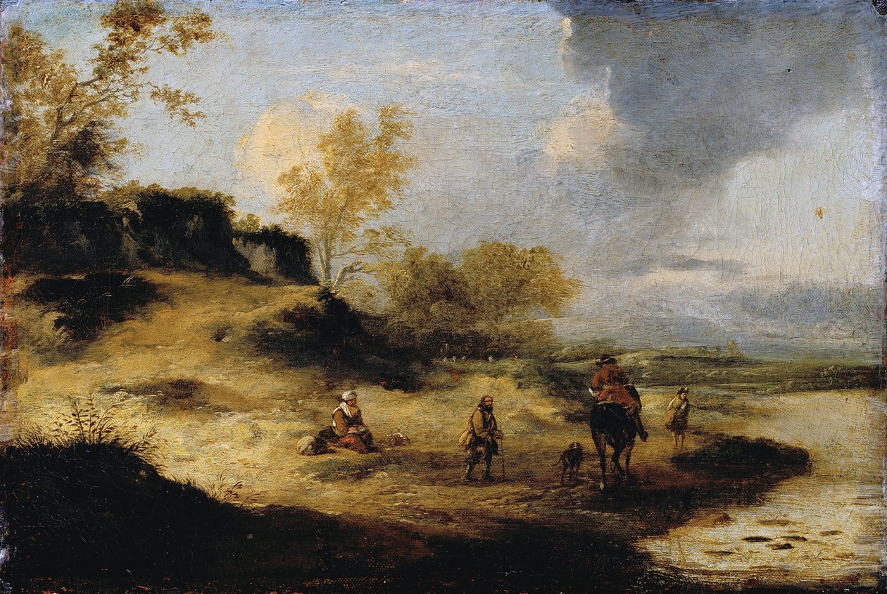Sanddünen mit Figuren von Philips Wouwerman