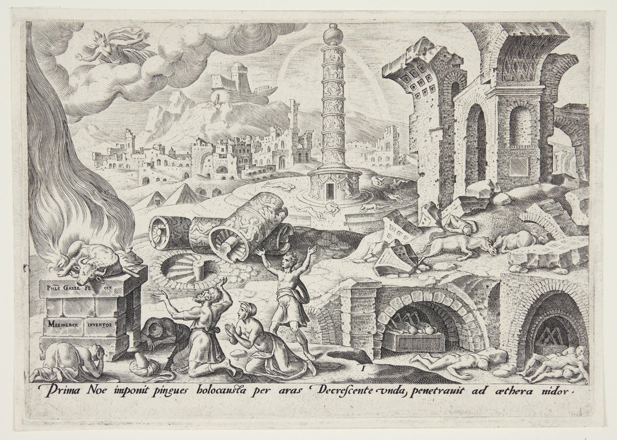 Noahs Opfer von Philips Galle