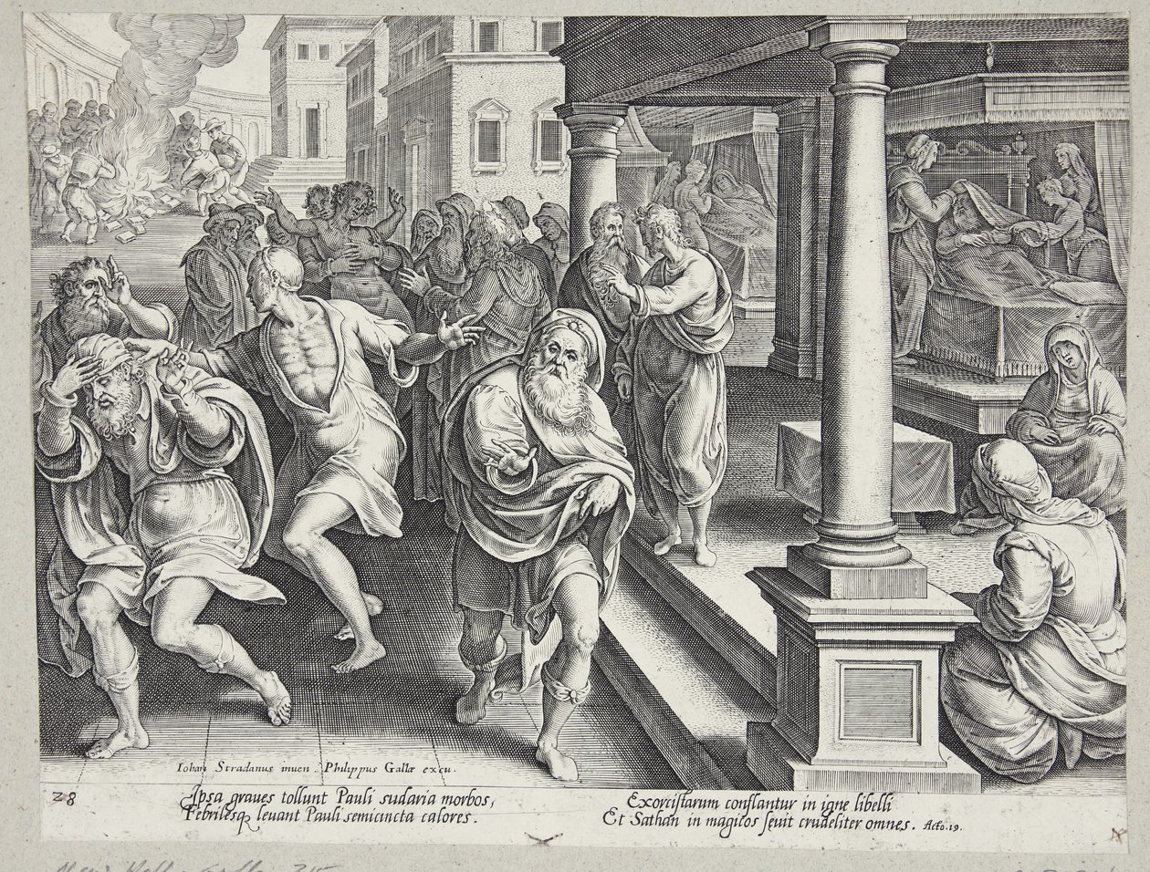 Das Begräbnis des Heiligen Stephanus von Philips Galle