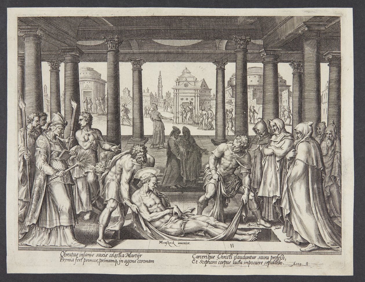 Das Begräbnis des heiligen Stephanus von Philips Galle