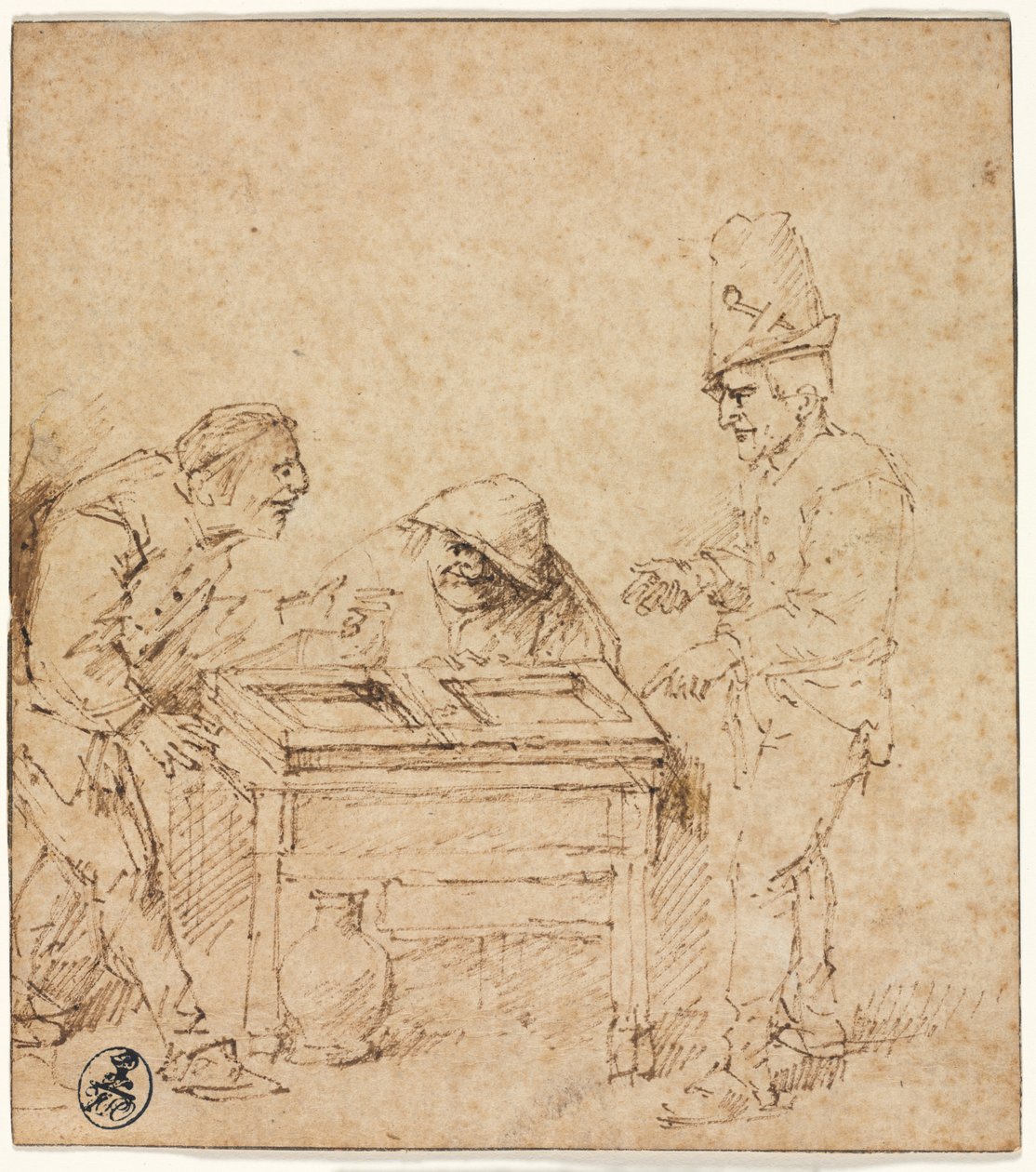 Die Tric-Trac-Spieler, ca. 1660 von Philips de Koninck