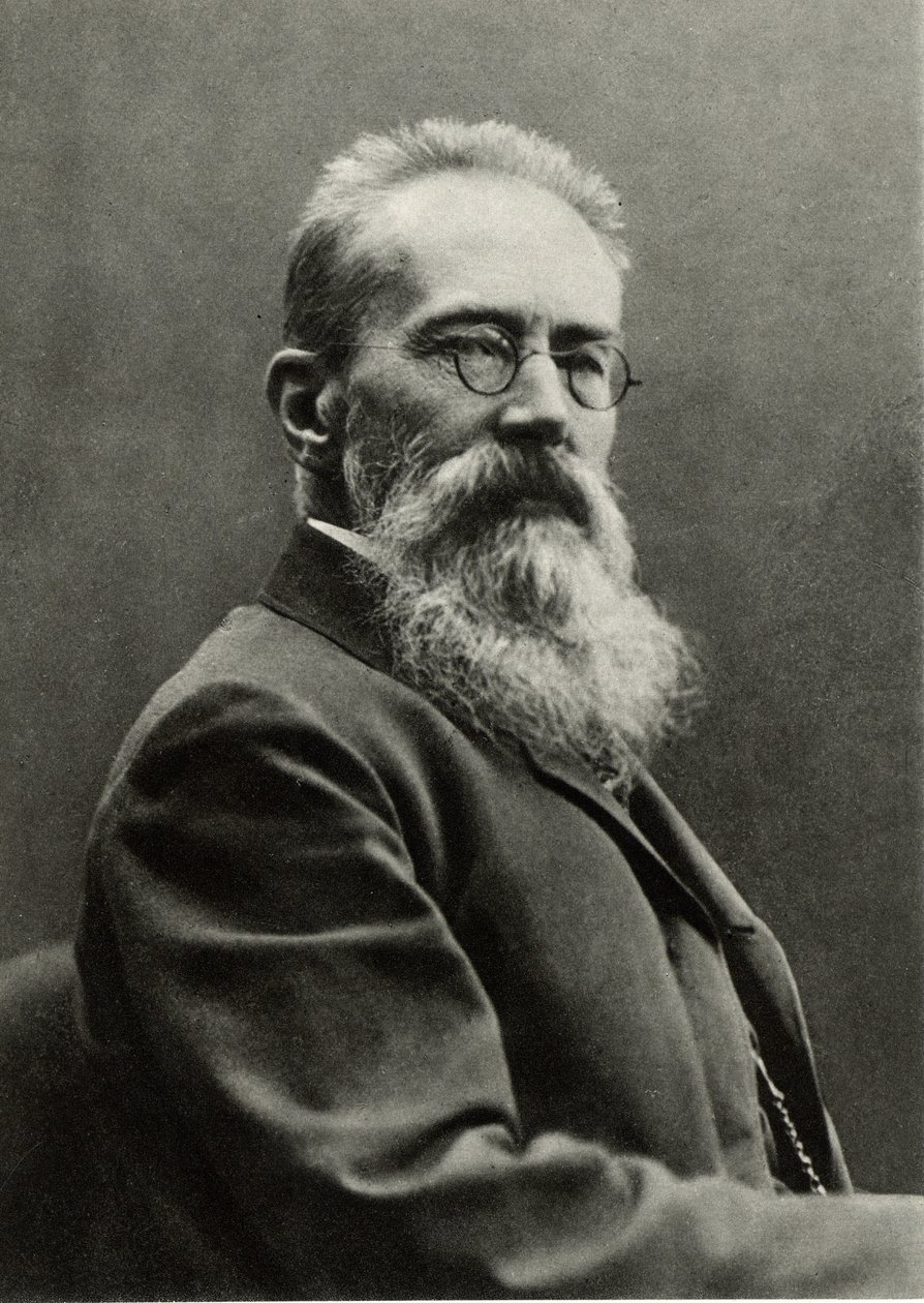 Nikolay Andreievich Rimsky-Korsakov (s/w Foto) von Photographer Russian