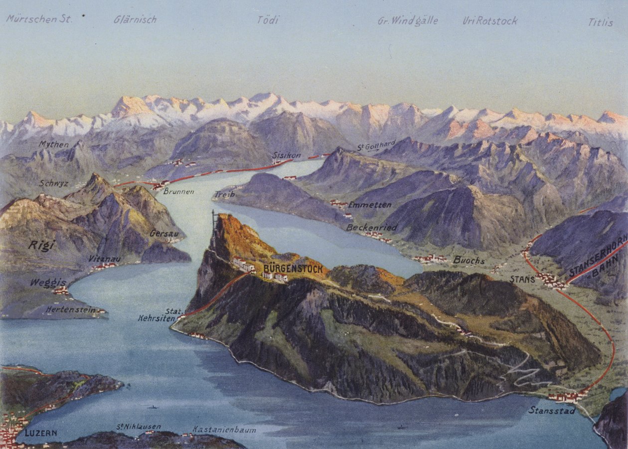 Bürgenstock und Vierwaldstättersee von Photographer Swiss