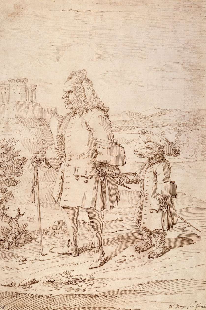 Dr. James Hay als Bärenführer, ca. 1704-29 von Pier Leone Ghezzi