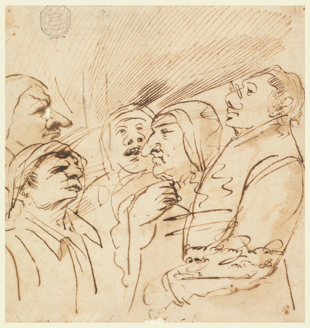 Fünf groteske Figuren von Pier Francesco Mola