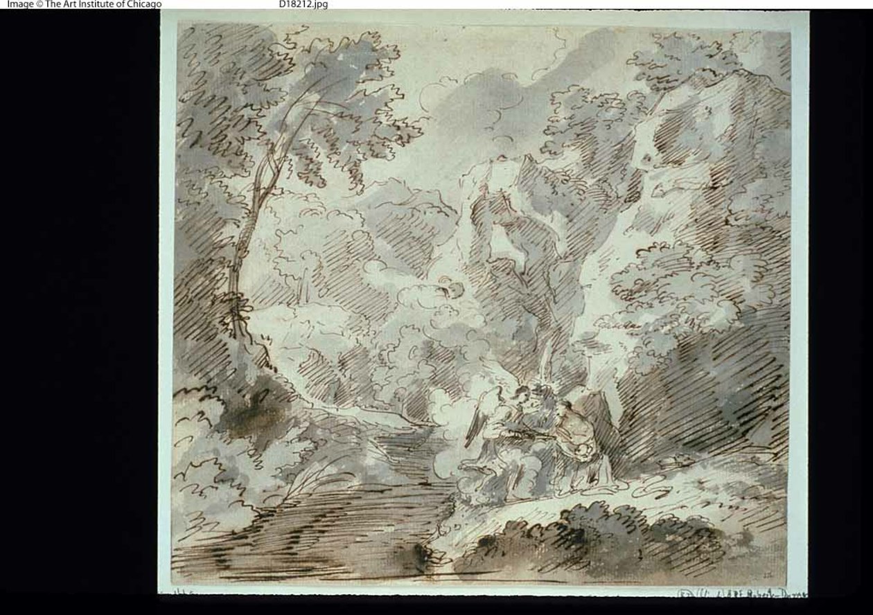 Hagar und der Engel von Pier Francesco Mola