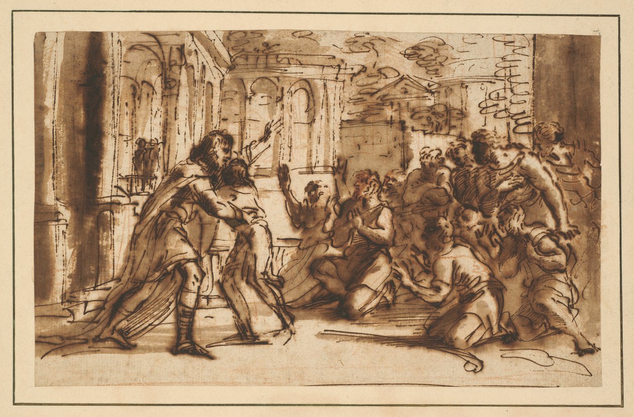 Joseph begrüßt seine Brüder von Pier Francesco Mola