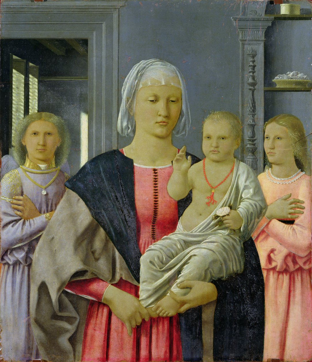 Madonna von Senigallia mit Kind und zwei Engeln, ca. 1470 von Piero della Francesca