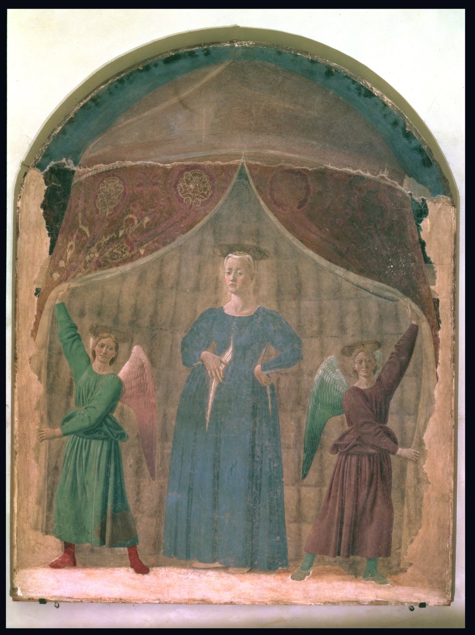 Die Madonna del Parto, ca. 1460 (vor der Restaurierung) von Piero della Francesca