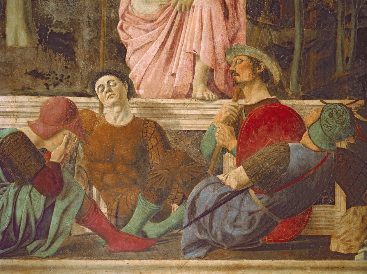 Die Auferstehung (Detail) von Piero della Francesca