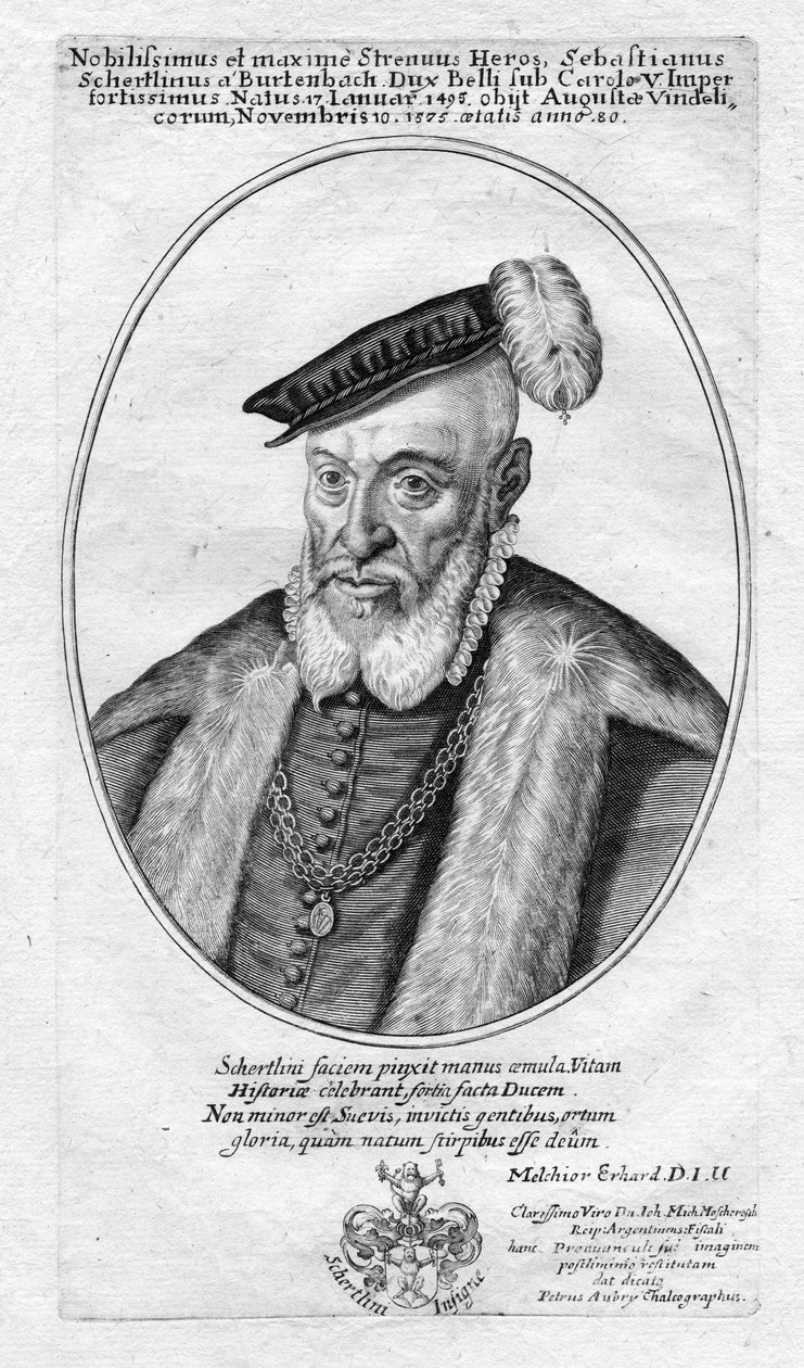 Graviertes Porträt von Pierre Aubry