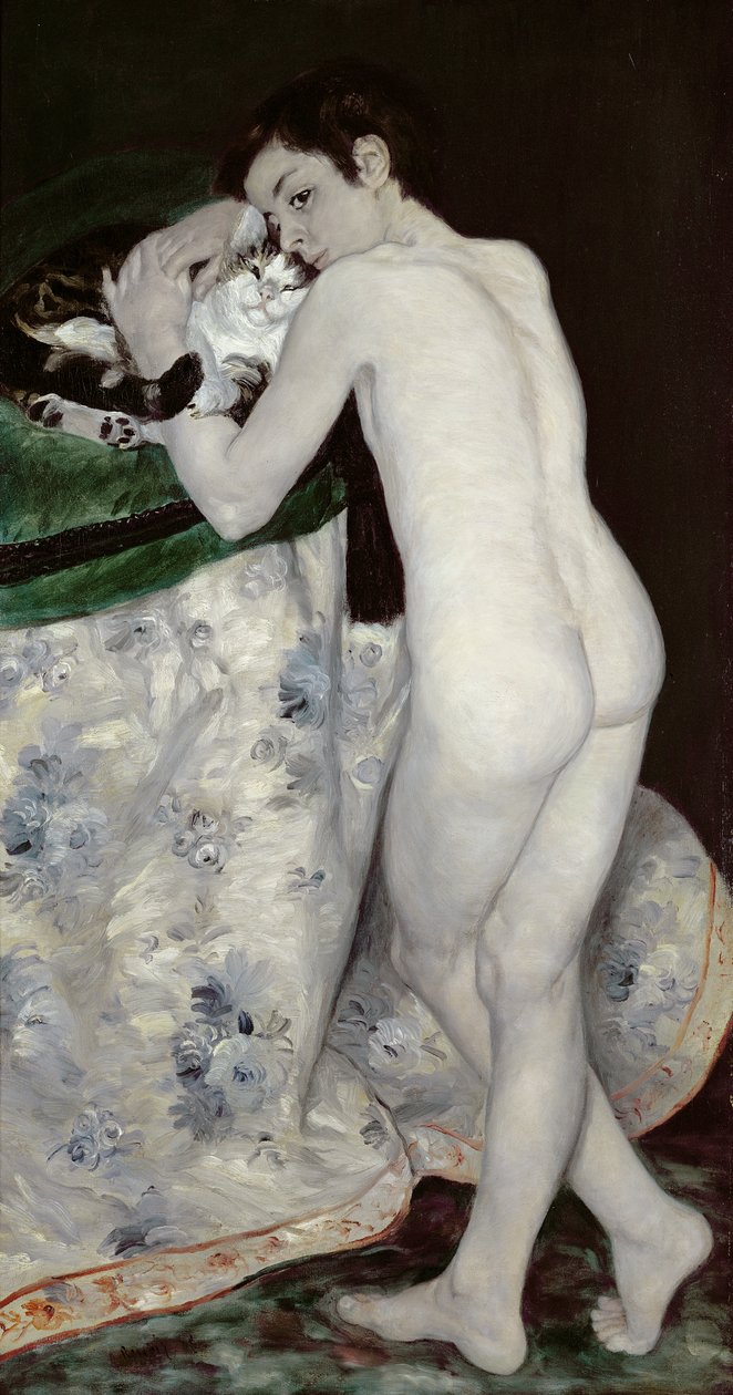 Ein Junge mit einer Katze von Pierre Auguste Renoir