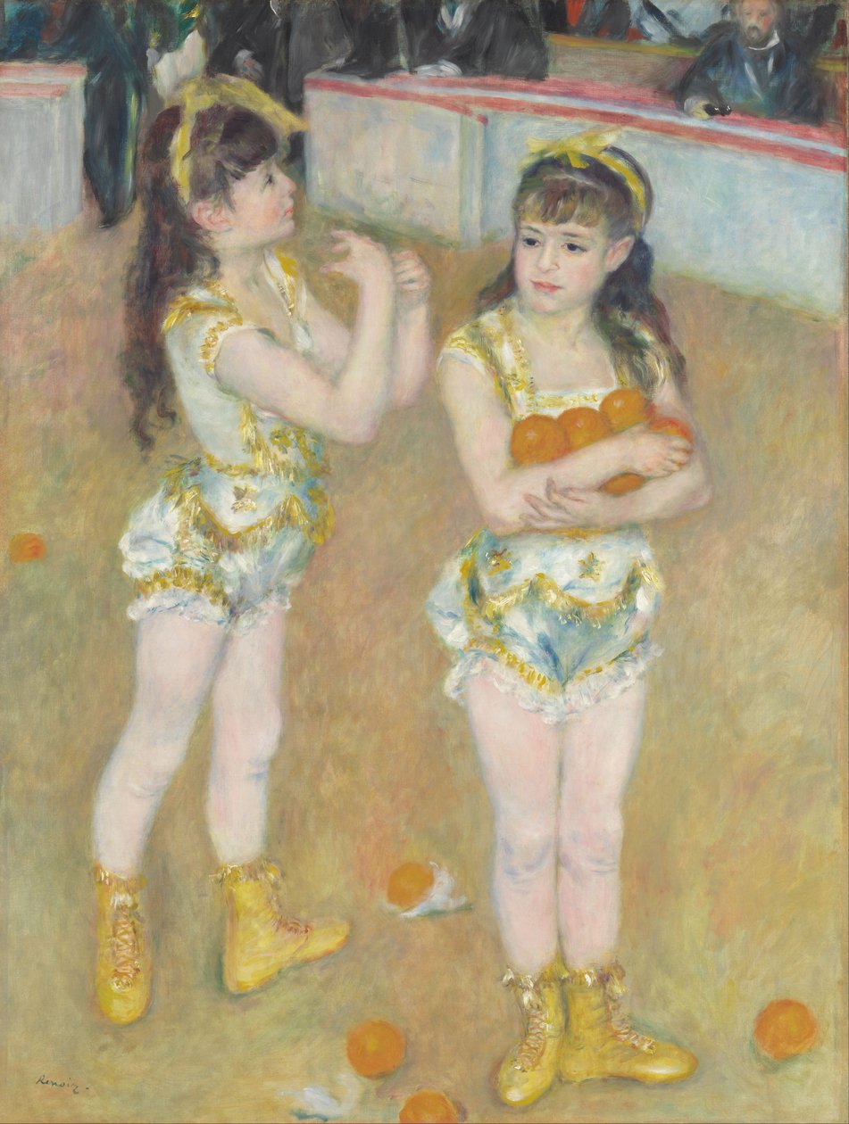 Akrobaten im Cirque Fernando (Francisca und Angelina Wartenberg) von Pierre Auguste Renoir