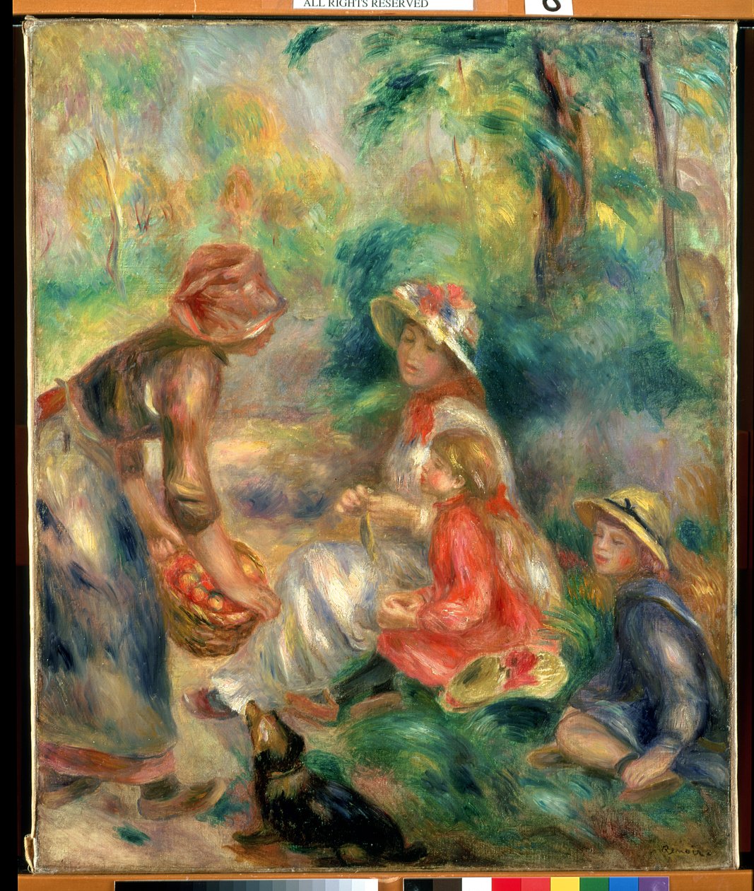 Apfelverkäufer, ca. 1889 von Pierre Auguste Renoir