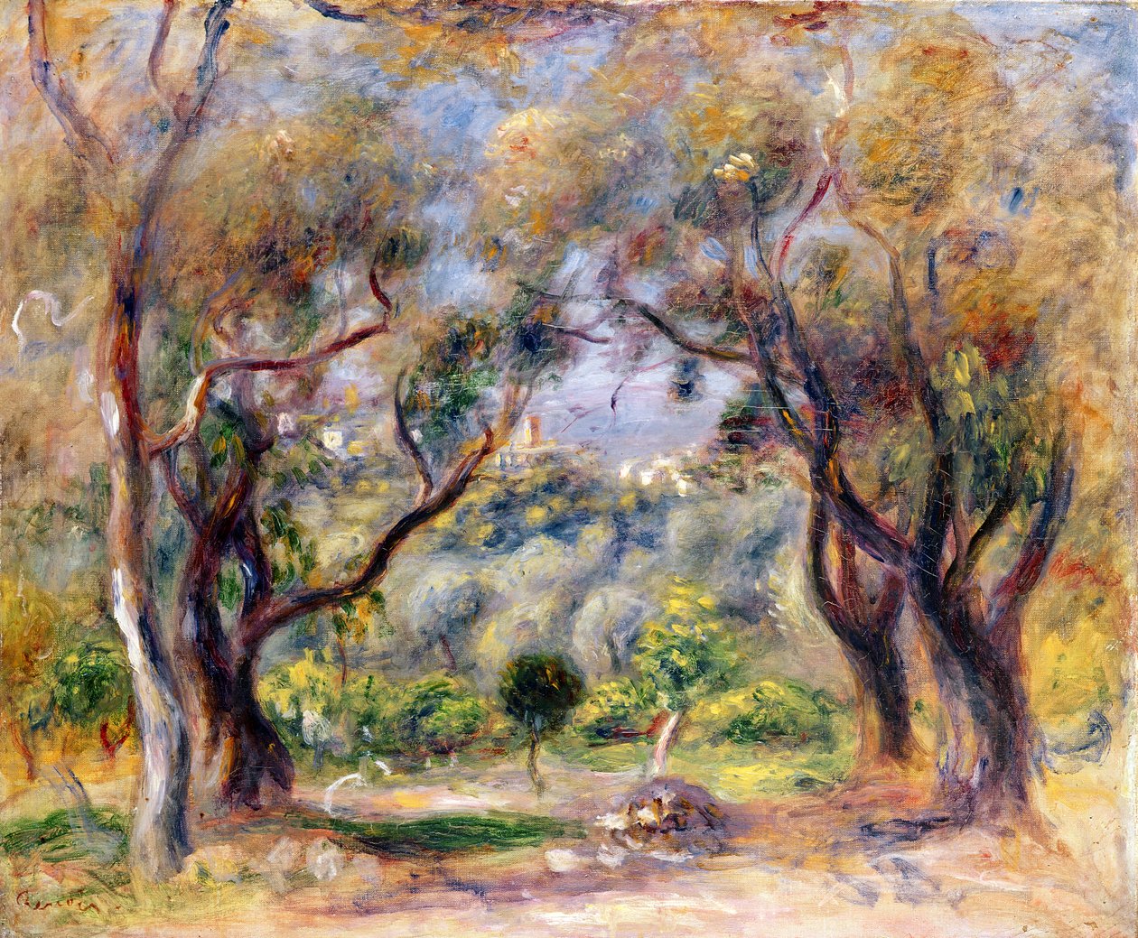 Landschaft bei Cagnes von Pierre Auguste Renoir