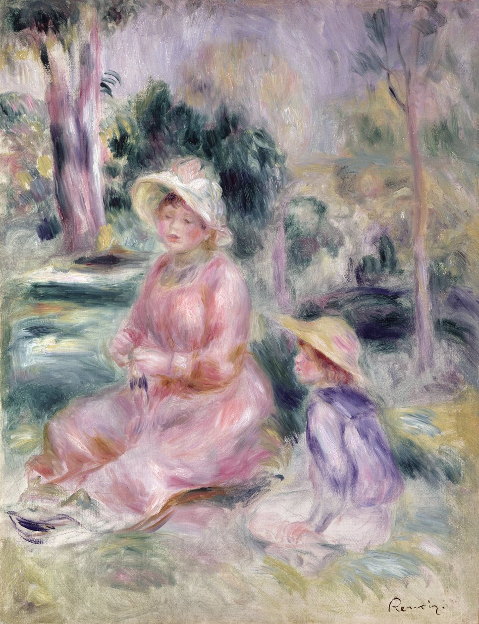 Madame Renoir und ihr Sohn Pierre, 1890 von Pierre Auguste Renoir