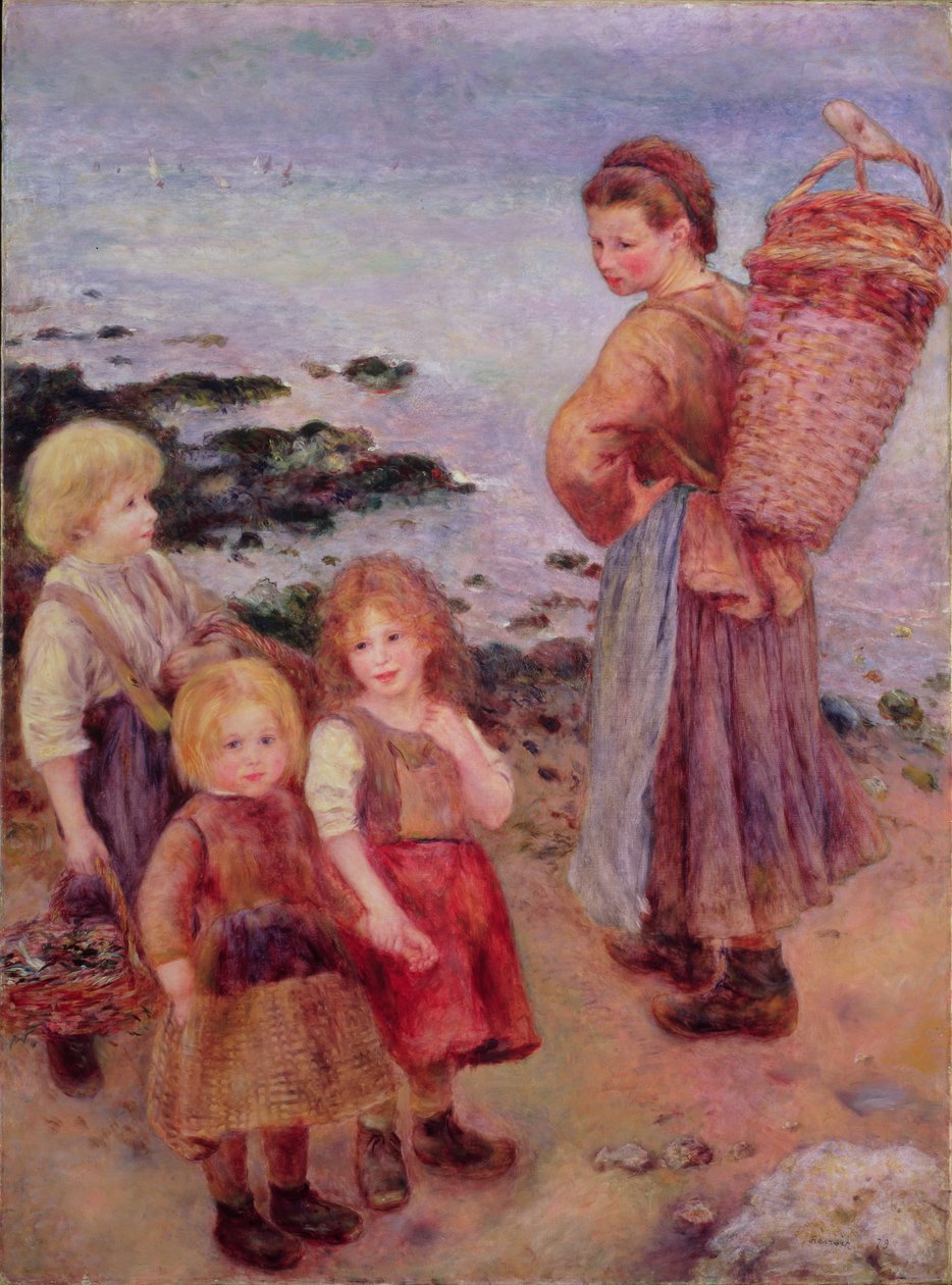 Muschelfischer in Berneval, 1879 von Pierre Auguste Renoir