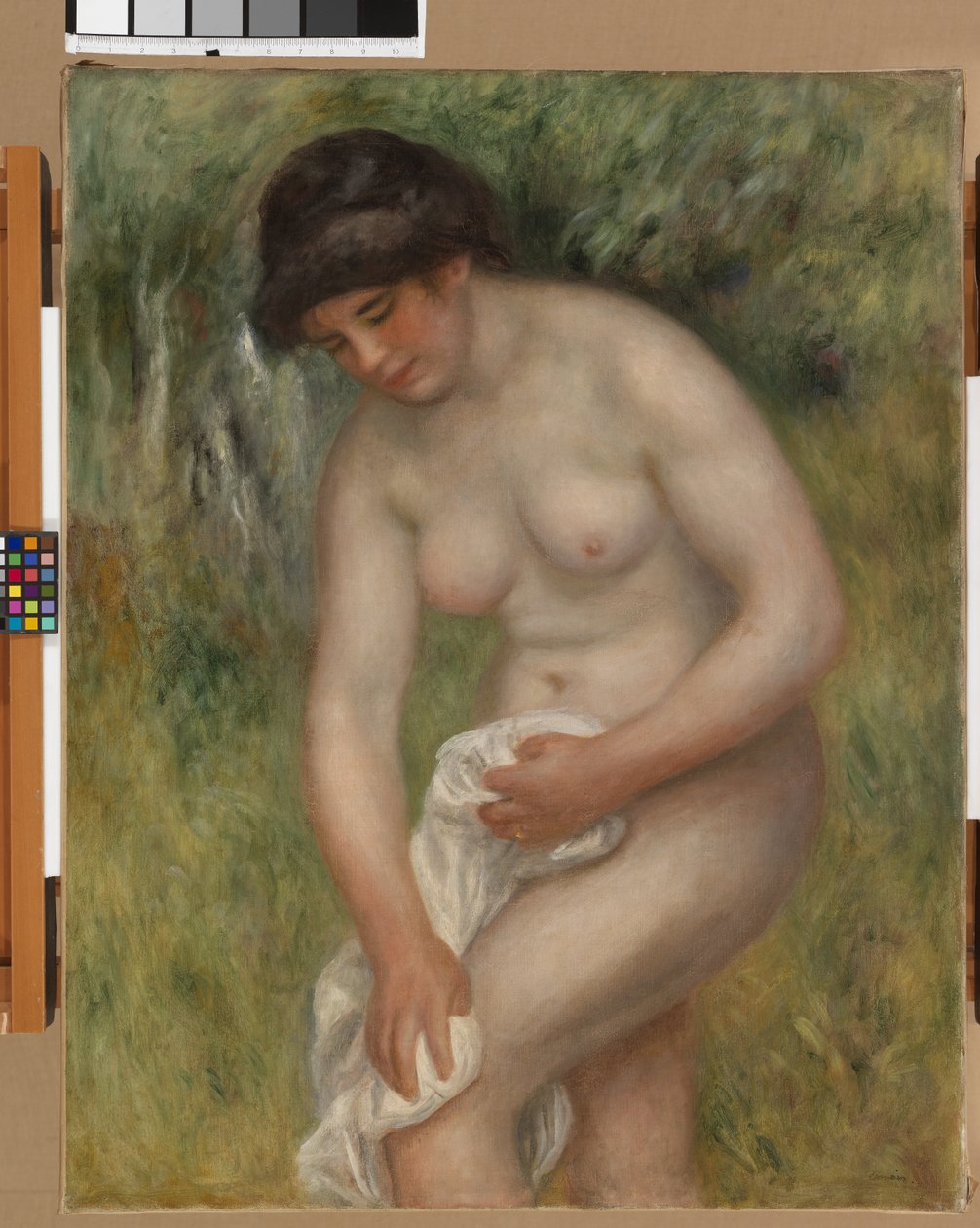 Akt, grüner Hintergrund, 1902 von Pierre Auguste Renoir