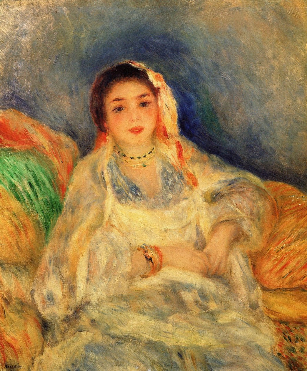 Sitzende algerische Frau von Pierre Auguste Renoir