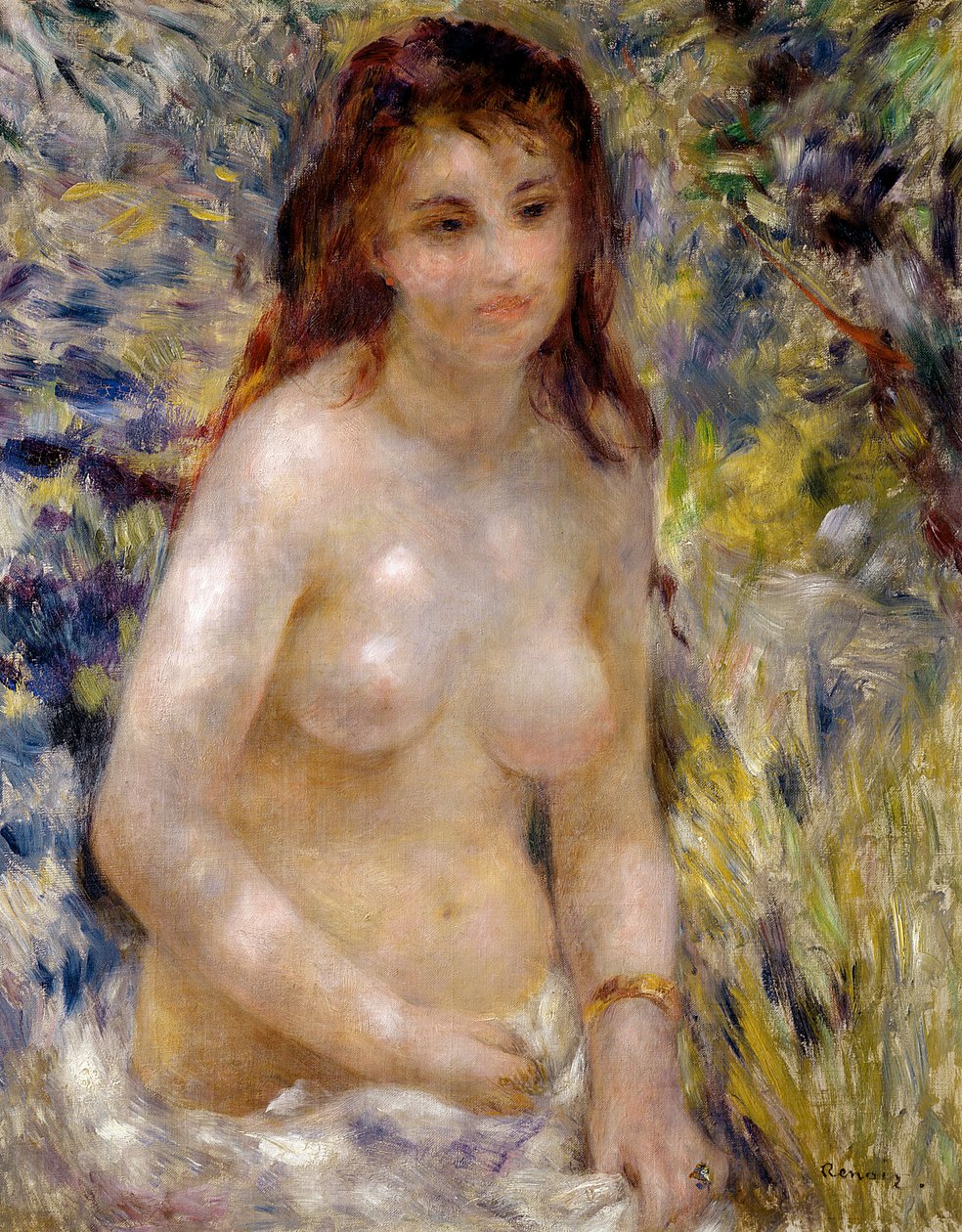 Studie. Torso, Sonnenlichteffekt, ca. 1875-76 von Pierre Auguste Renoir