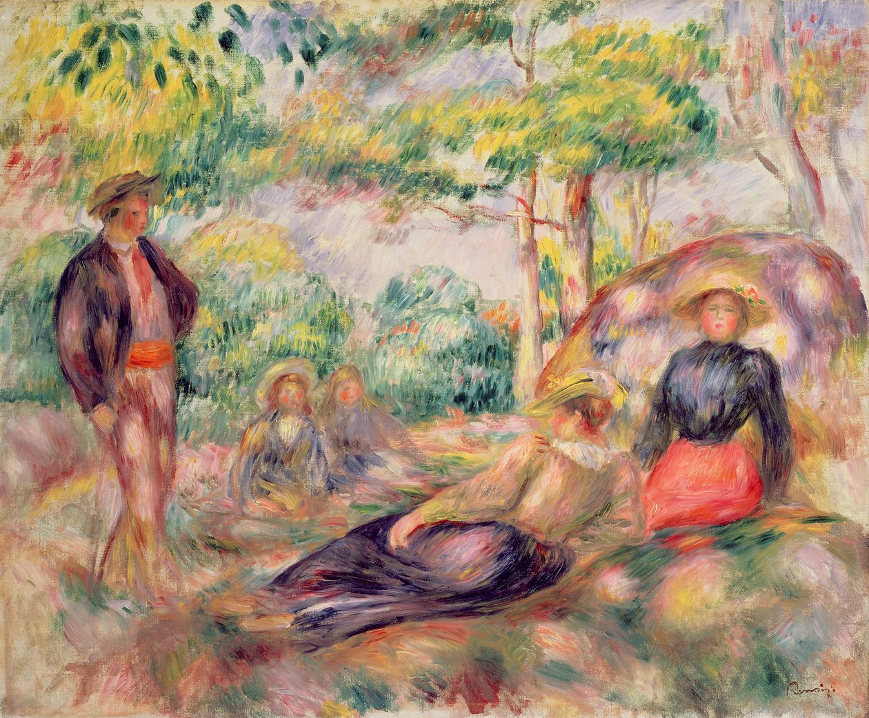 Studie für Picknick von Pierre Auguste Renoir