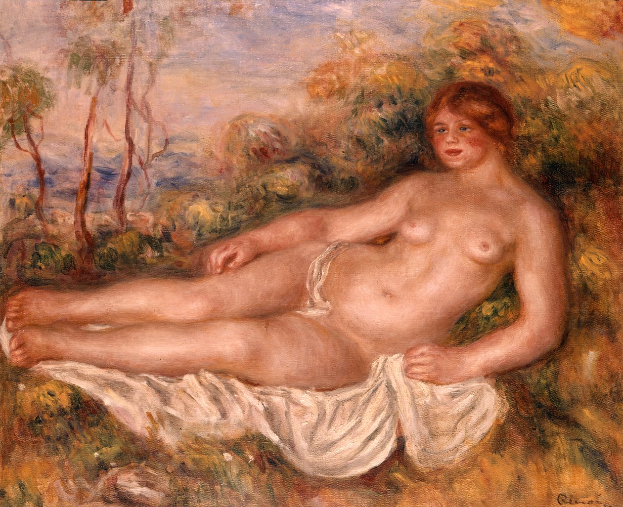 Die liegende Badende (La Baigneuse Couchee) 1906 von Pierre Auguste Renoir