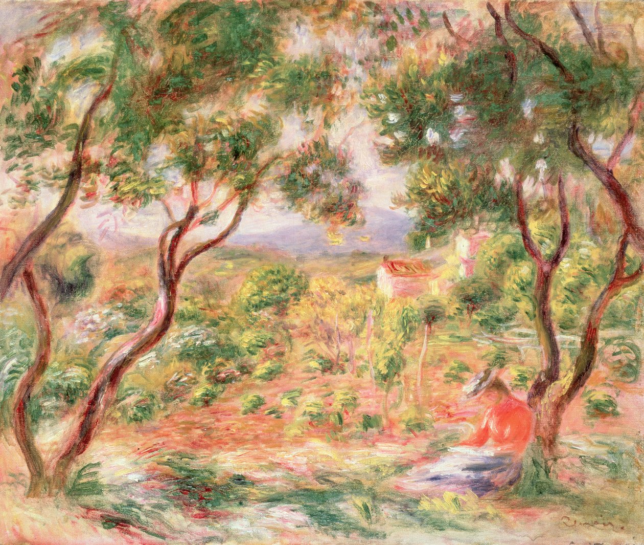 Die Weinberge von Cagnes, 1906 von Pierre Auguste Renoir