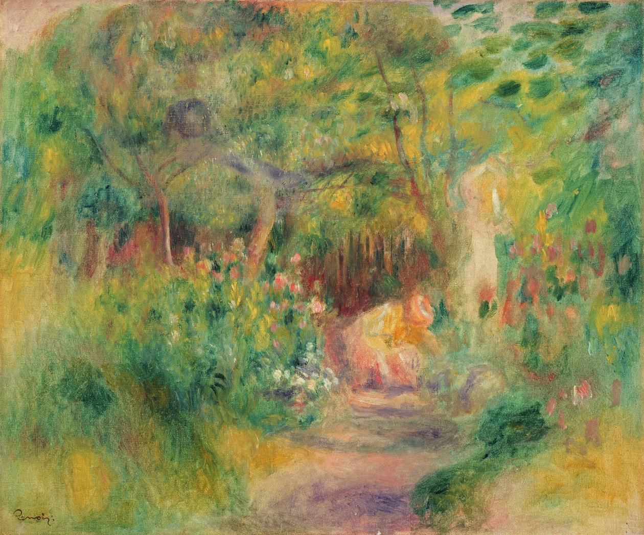 Frau im Garten, ca. 1895 von Pierre Auguste Renoir