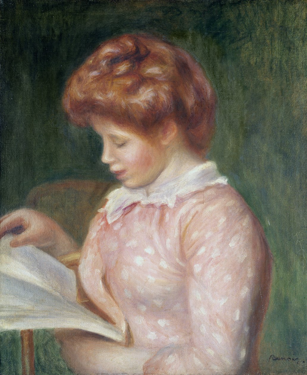 Junges Mädchen beim Lesen von Pierre Auguste Renoir