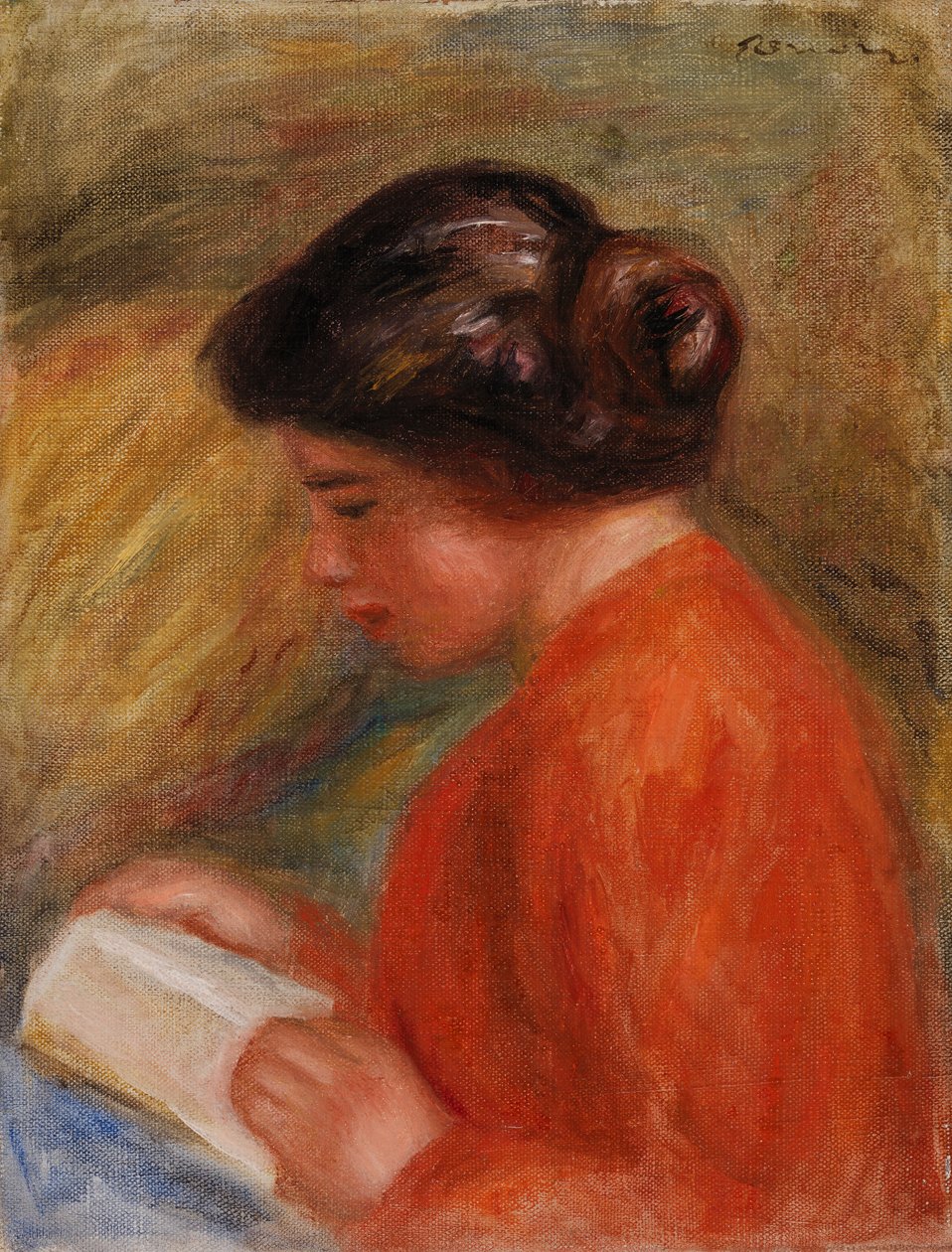 Junge Frau beim Lesen von Pierre Auguste Renoir