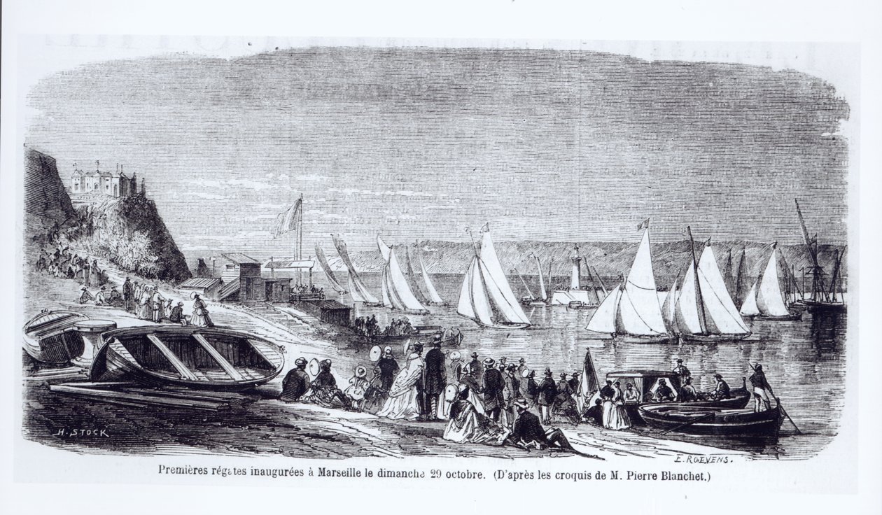 Die ersten Regatten in Marseille, aus Le Monde Illustre, 9. November 1861 von Pierre Blanchet