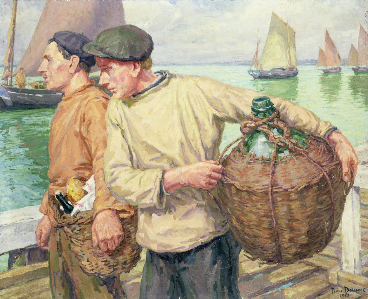 Bretonische Fischer, 1932 von Pierre Boissart