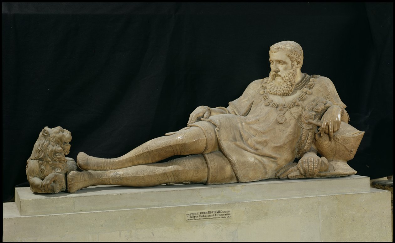 Abbild von Philippe de Chabot (1480-1543) Admiral von Frankreich, ca. 1570 (Marmor) von Pierre Bontemps