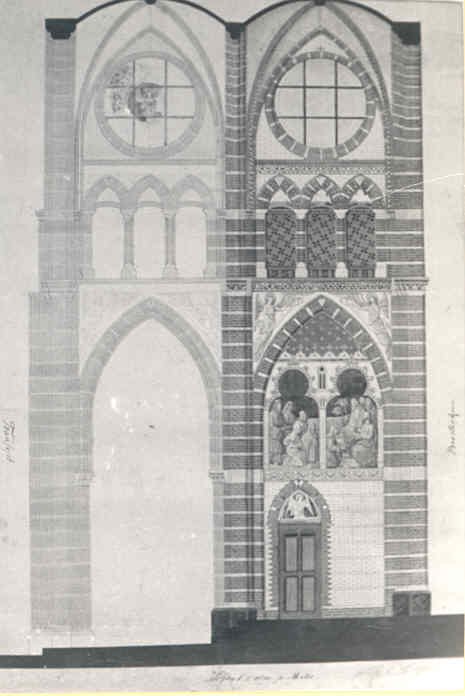 Entwurf für das Innere der Sint-Martinuskerk in Sneek von Pierre Cuypers
