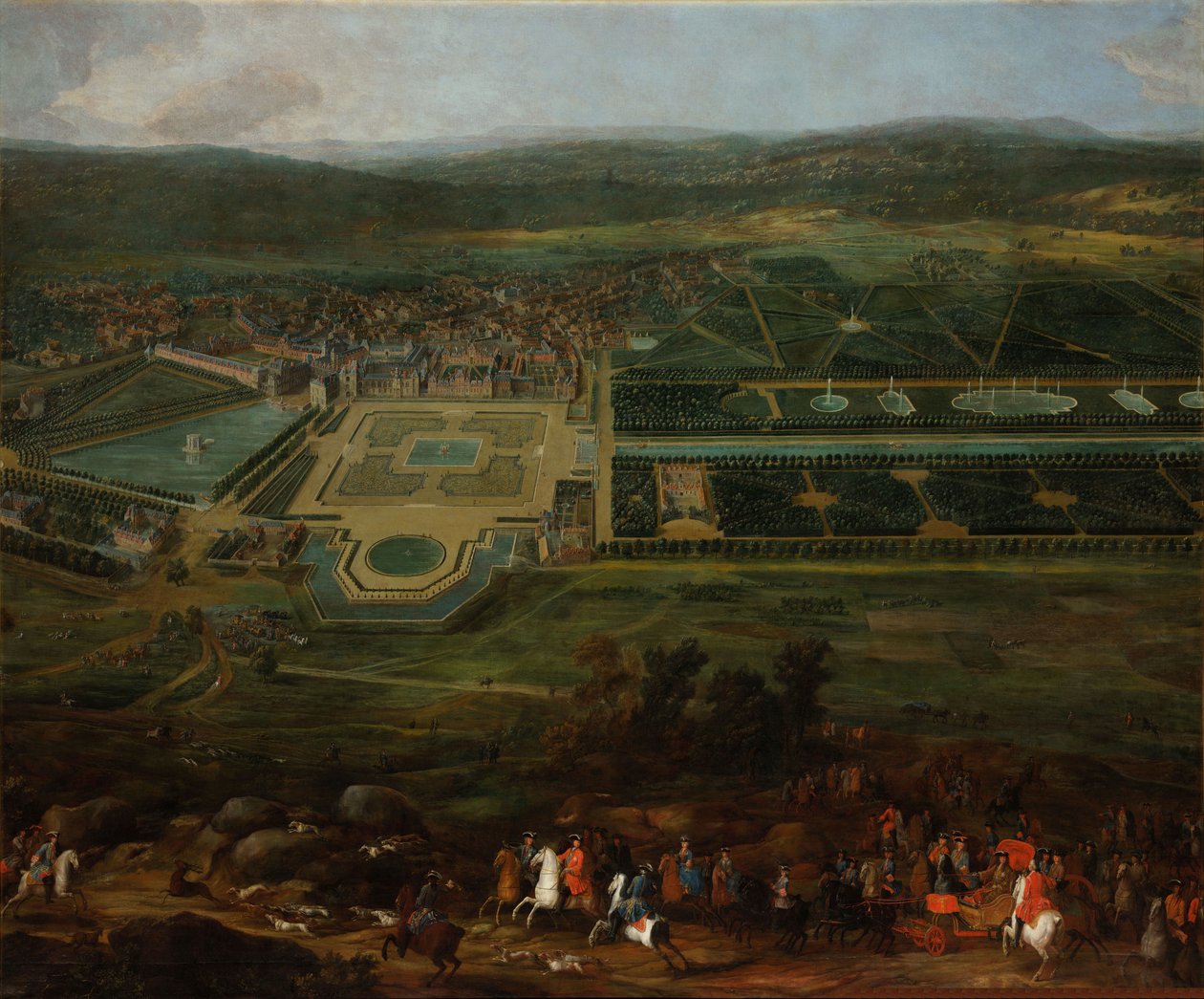 Ansicht des Schlosses von Fontainebleau von Pierre Denis Martin